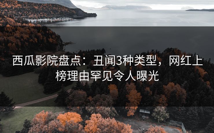 西瓜影院盘点：丑闻3种类型，网红上榜理由罕见令人曝光